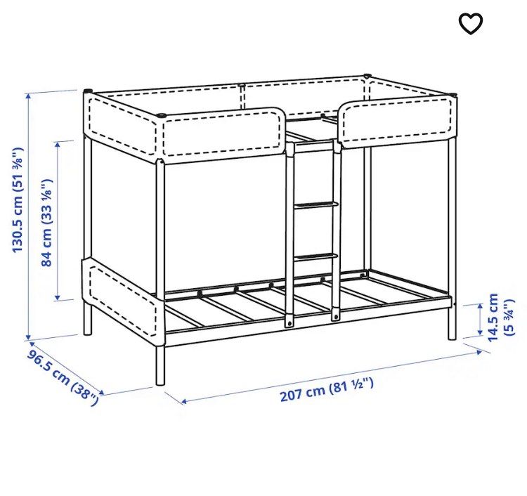 Two Ikea Tuffing Bunk Beds, Furniture & Home Living, Furniture, Bed