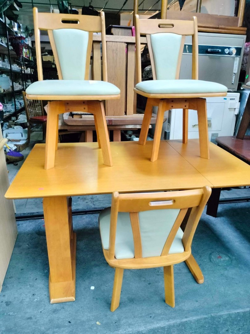 Japan Surplus Extendable Dining Set, Furniture & Home Living, Furniture