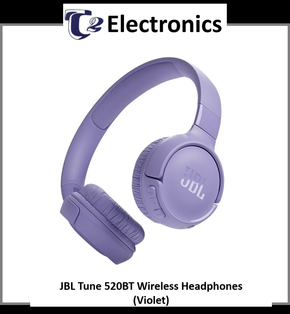 JBL Tune 520BT Wireless On-Ear Headphones Pure Bass Sound Bluetooth 5.3  Technology Up to 57H Battery Life - T2 Electronics, Audio, Headphones &  Headsets on Carousell | Over-Ear-Kopfhörer