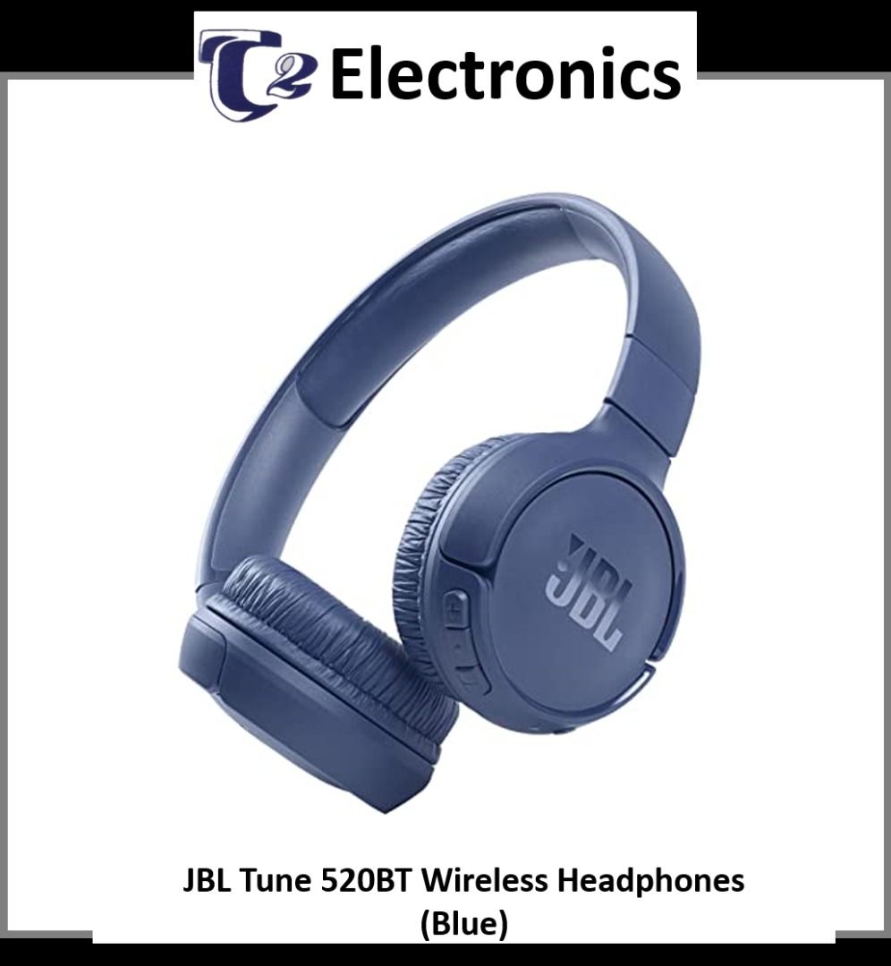 JBL Tune 520BT Wireless On-Ear Headphones, with JBL Pure Bass Sound,  Bluetooth 5.3 and Hands-Free Calls, 57-Hour Battery Life, in Purple