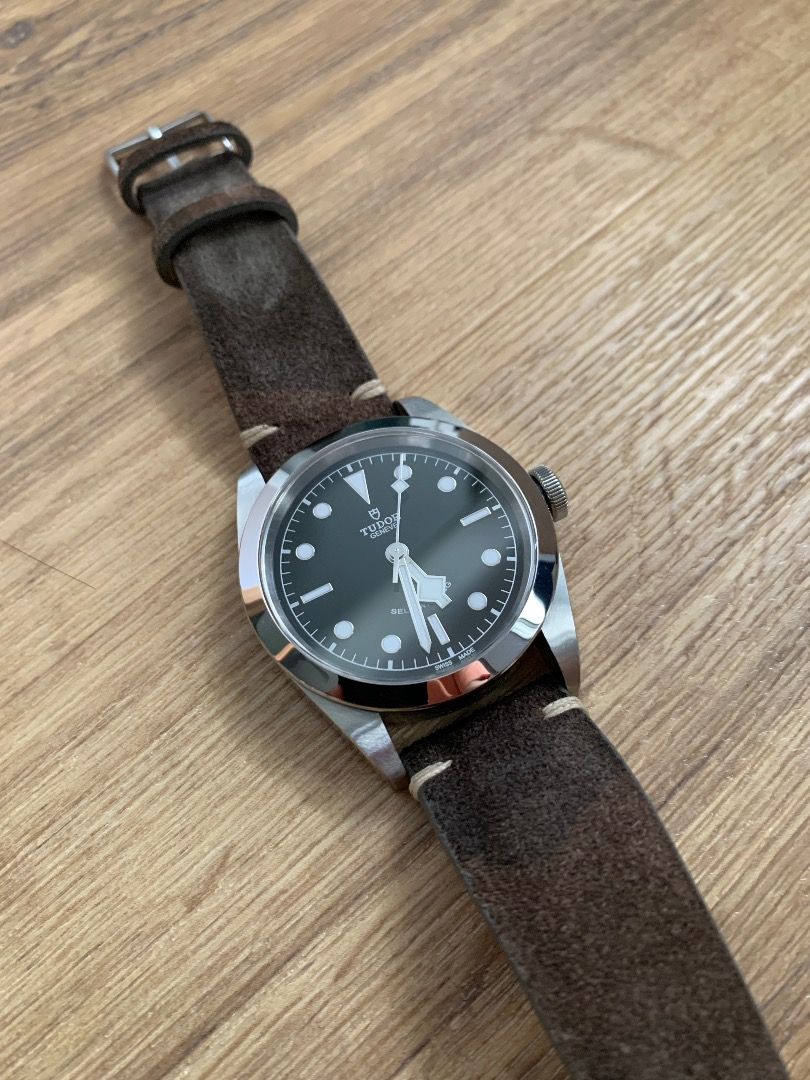 JPM brown camou suede watch strap 22mm Men s Fashion Watches