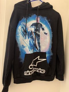 Juice WRLD 999 Club Motor Bike Hoodie Black (SMALL)