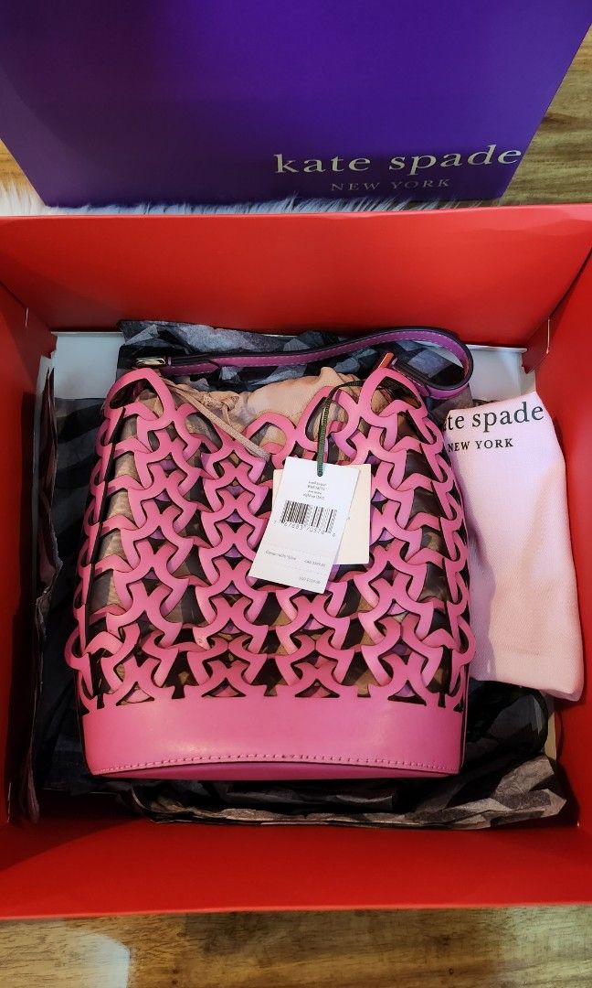 Kate Spade Dorie Bucket Bag (Category: Luxury Bags & Wallets) located in Daet. Submitted by BagMom (Listing ID 1228264474, Image 1). Description: Kate Spade Dorie Bucket Bag in Pink Unused With Card, Dust Bag and Box Swipe for detailed pics 👉cash or installment 👉PM or viber (09189599588) for details Disclaimer: BagMom is not associated with the brand featured.All copyrights reserved to the original brand holders..
