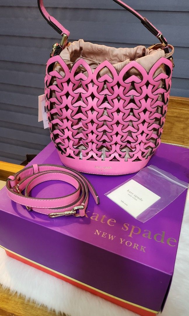 Kate Spade Dorie Bucket Bag (Category: Luxury Bags & Wallets) located in Daet. Submitted by BagMom (Listing ID 1228264474, Image 2). Description: Kate Spade Dorie Bucket Bag in Pink Unused With Card, Dust Bag and Box Swipe for detailed pics 👉cash or installment 👉PM or viber (09189599588) for details Disclaimer: BagMom is not associated with the brand featured.All copyrights reserved to the original brand holders..