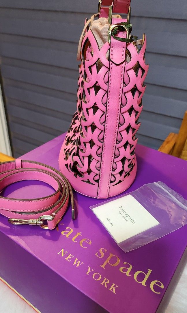 Kate Spade Dorie Bucket Bag (Category: Luxury Bags & Wallets) located in Daet. Submitted by BagMom (Listing ID 1228264474, Image 3). Description: Kate Spade Dorie Bucket Bag in Pink Unused With Card, Dust Bag and Box Swipe for detailed pics 👉cash or installment 👉PM or viber (09189599588) for details Disclaimer: BagMom is not associated with the brand featured.All copyrights reserved to the original brand holders..