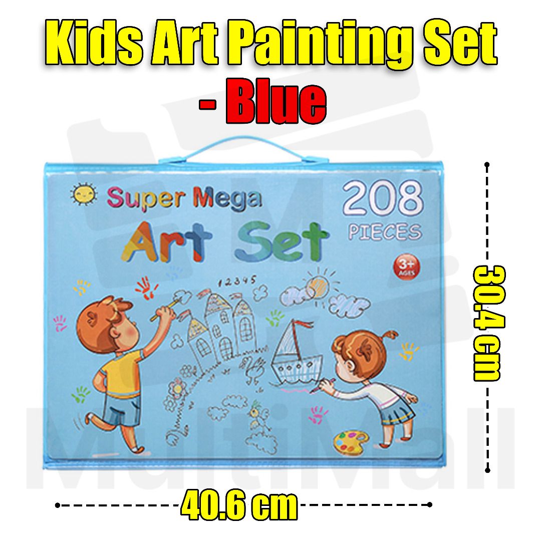 6-208PCS Children Art Painting Set Watercolor Pencil Crayon Water
