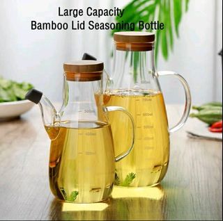 Large Capacity High Glass Borosilicate Oil Bottle with Handle Pitcher
