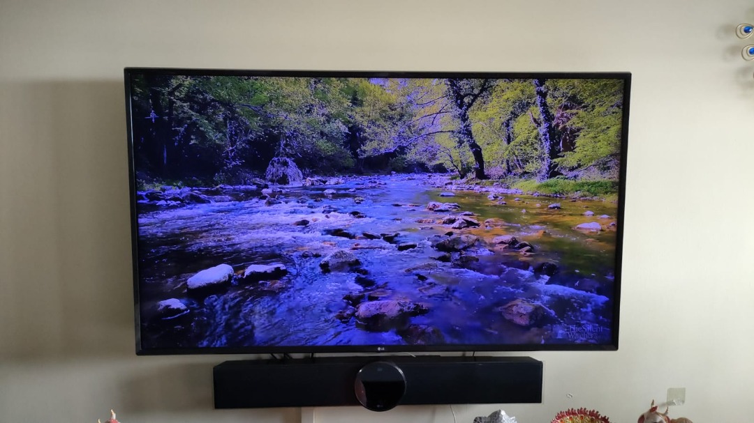 LG 65" TV with Sound Bar and Subwoofer (has defects), TV & Home