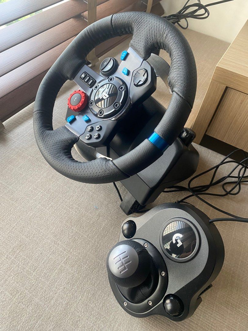 Logitech G29 steering wheel + shifter + pedal set., Video Gaming