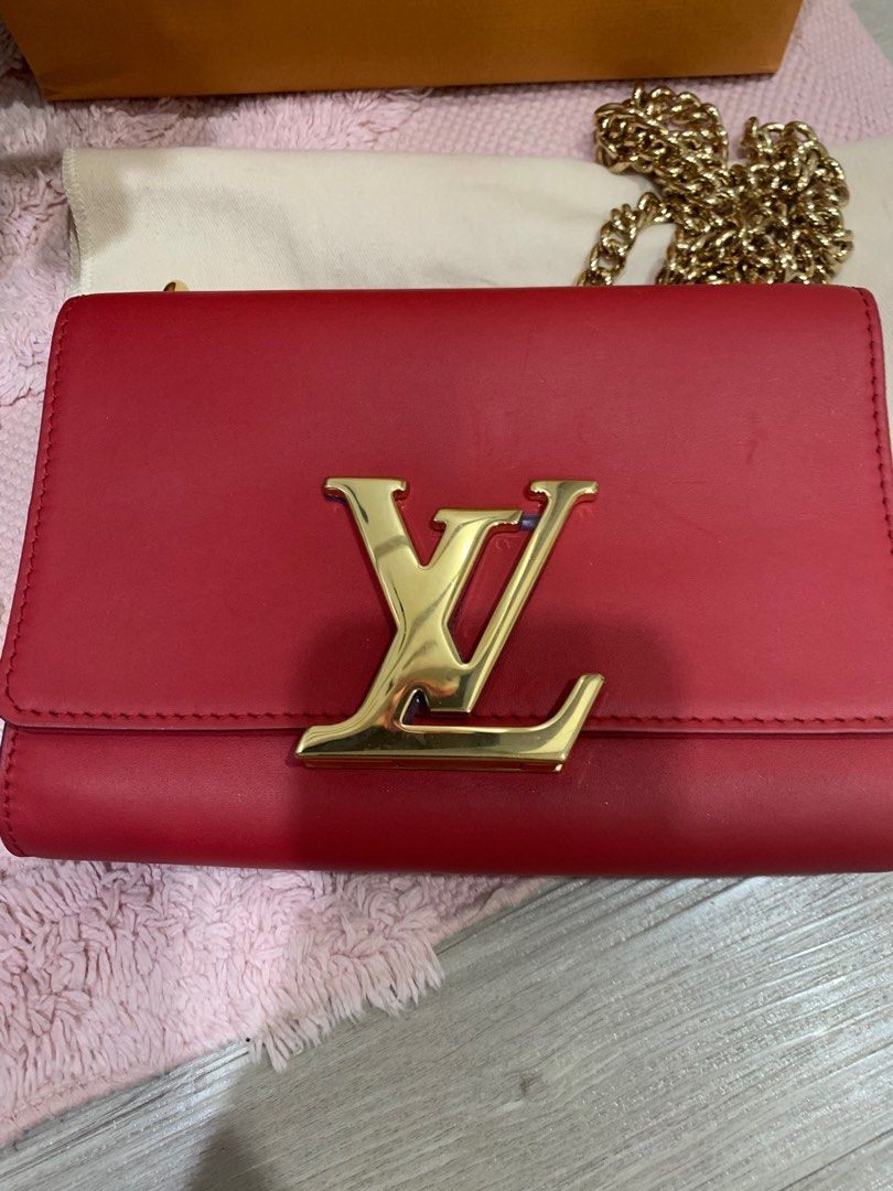 Louis Vuitton - Chain Louise MM Calf Leather Red