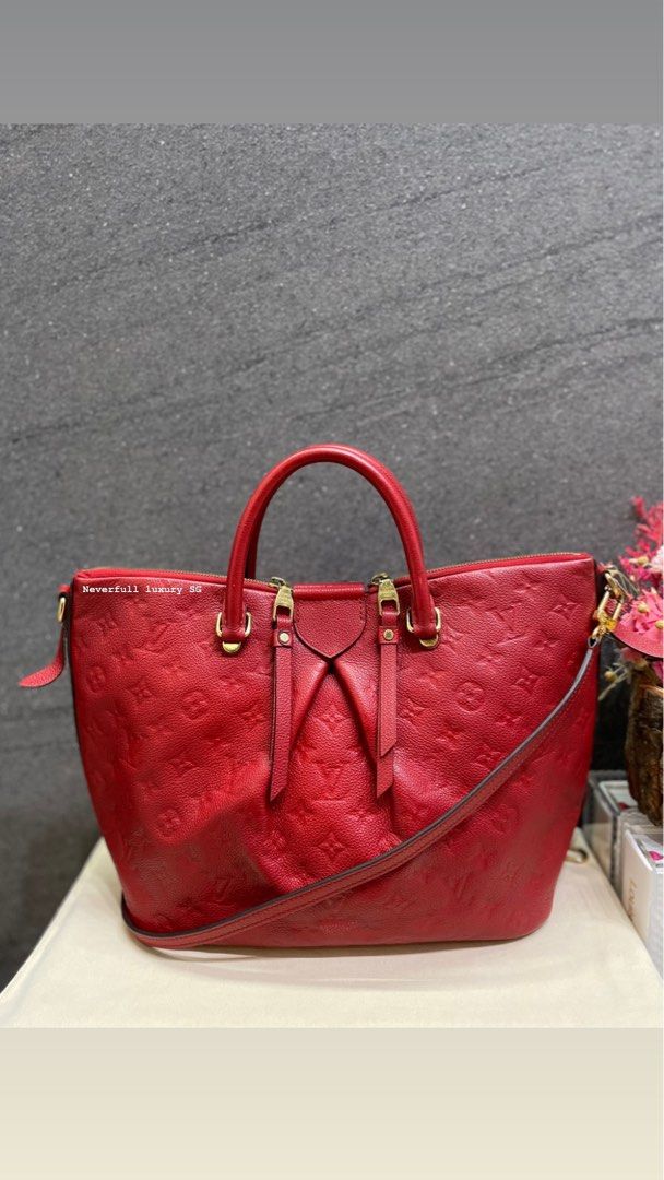 Louis Vuitton Red Monogram Leather Empreinte Mazarine PM 2way