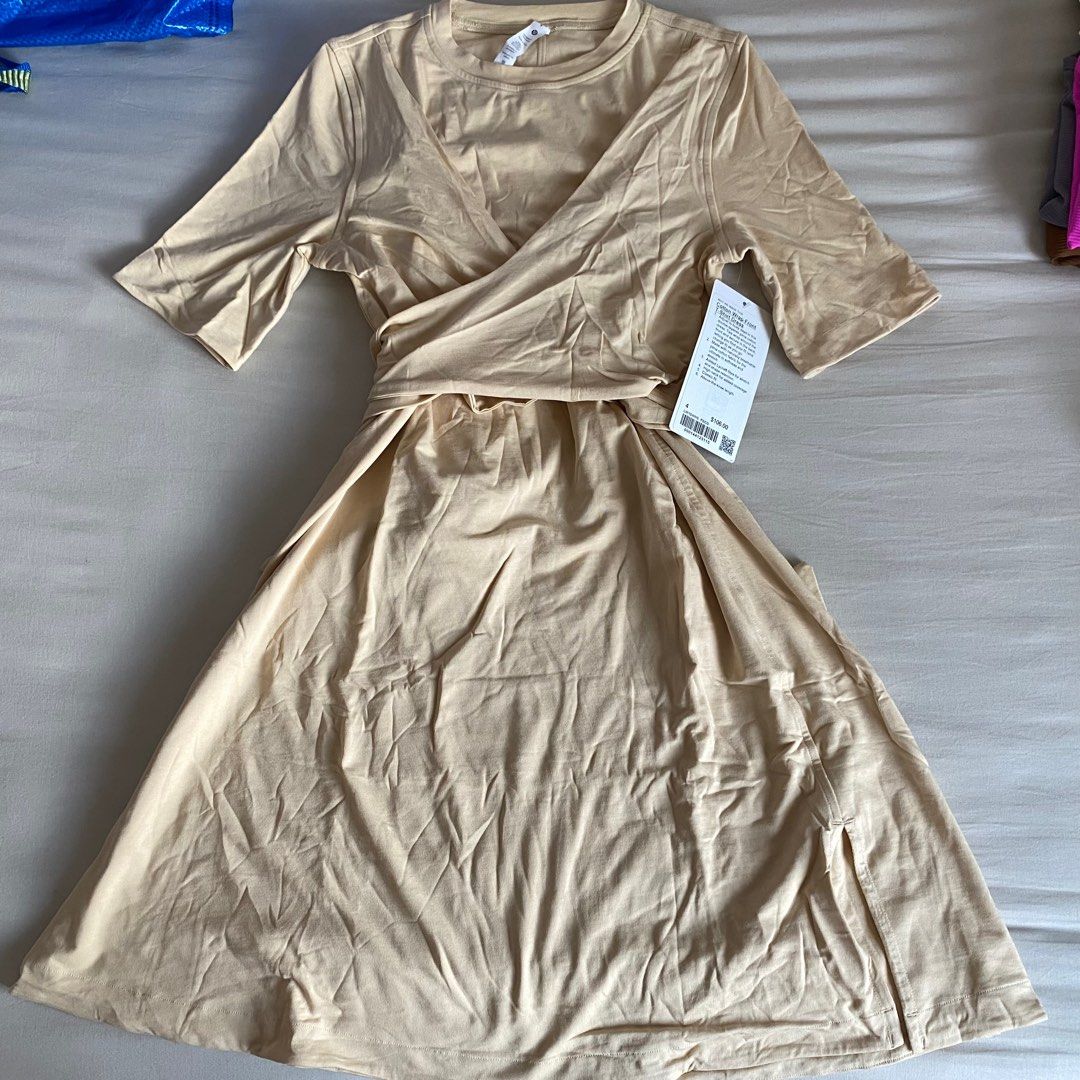 Cotton Wrap-Front T-Shirt Dress