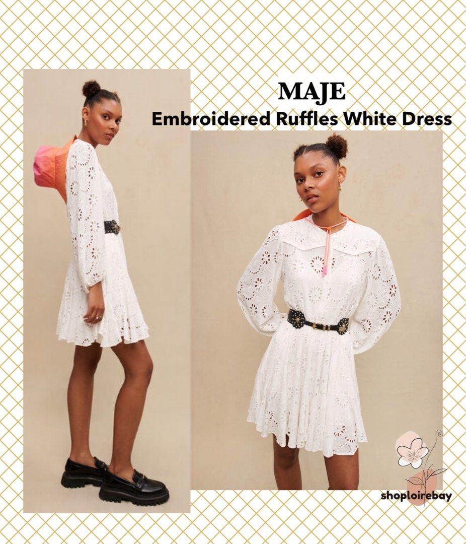 Maje white dress outlet