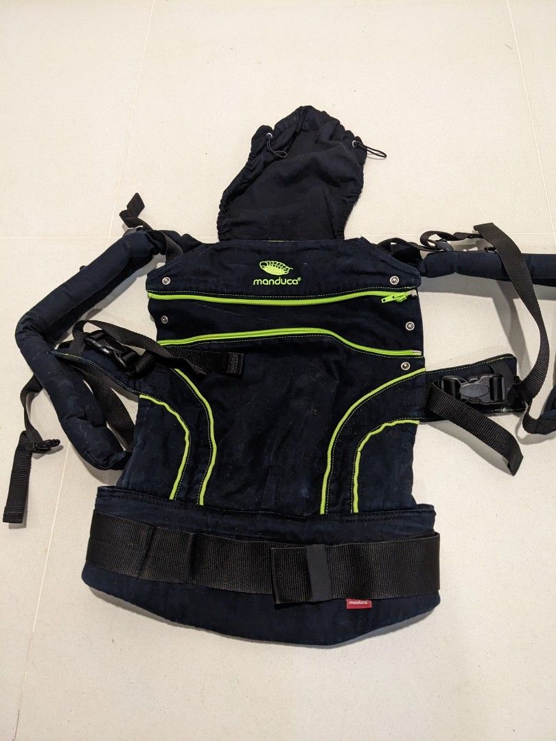 Manduca BlackLine Screaming Green Baby Carrier 100 Organic Cotton