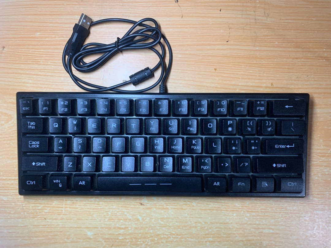 Mechanical floating keyboard 61key with gaming RGB light on Carousell