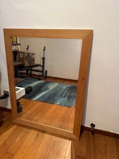 Mirror with beechwood frame