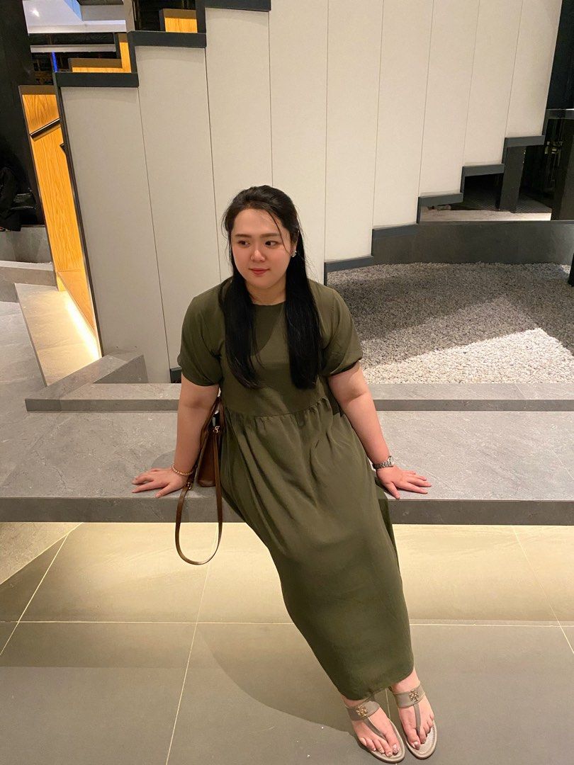 Missguided Army Green Casual Dress