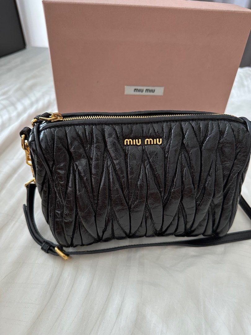 MIU MIU Matelassé Sling Bag, Luxury, Bags & Wallets on Carousell