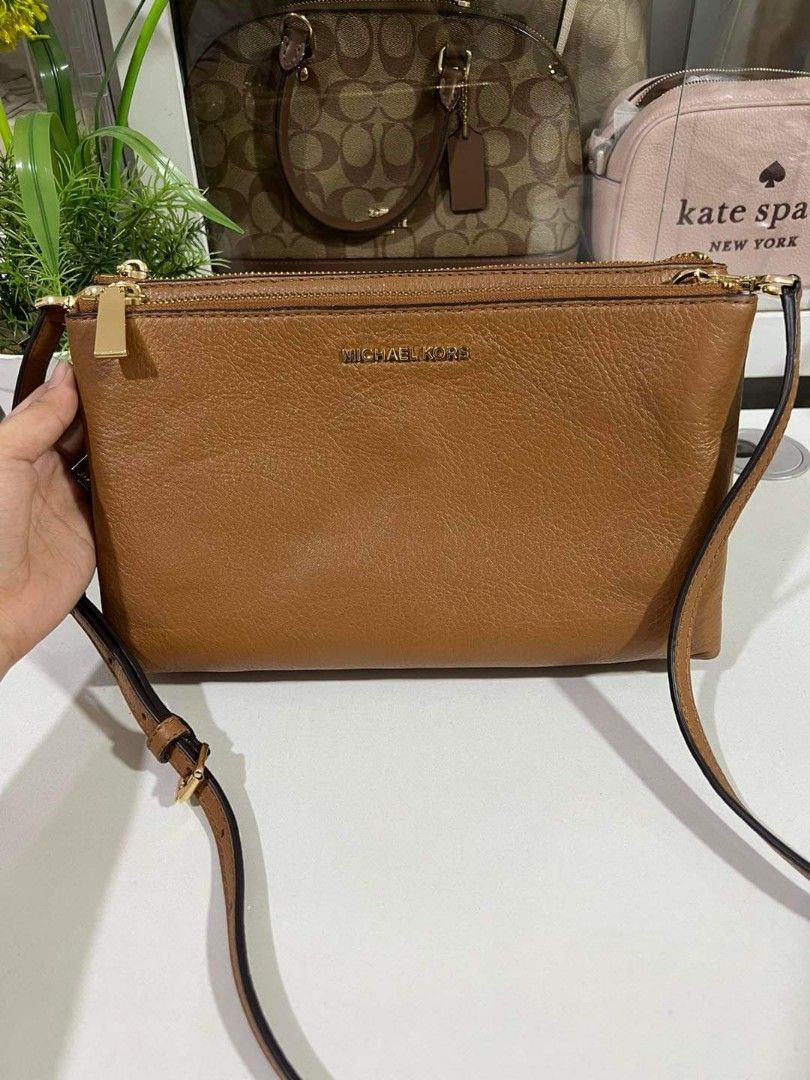 Mk double zip crossbody bag outlet