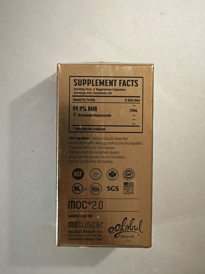 MOC 22500MG NMN 抗衰老產品(90粒裝), 健康及營養食用品, 健康補充品