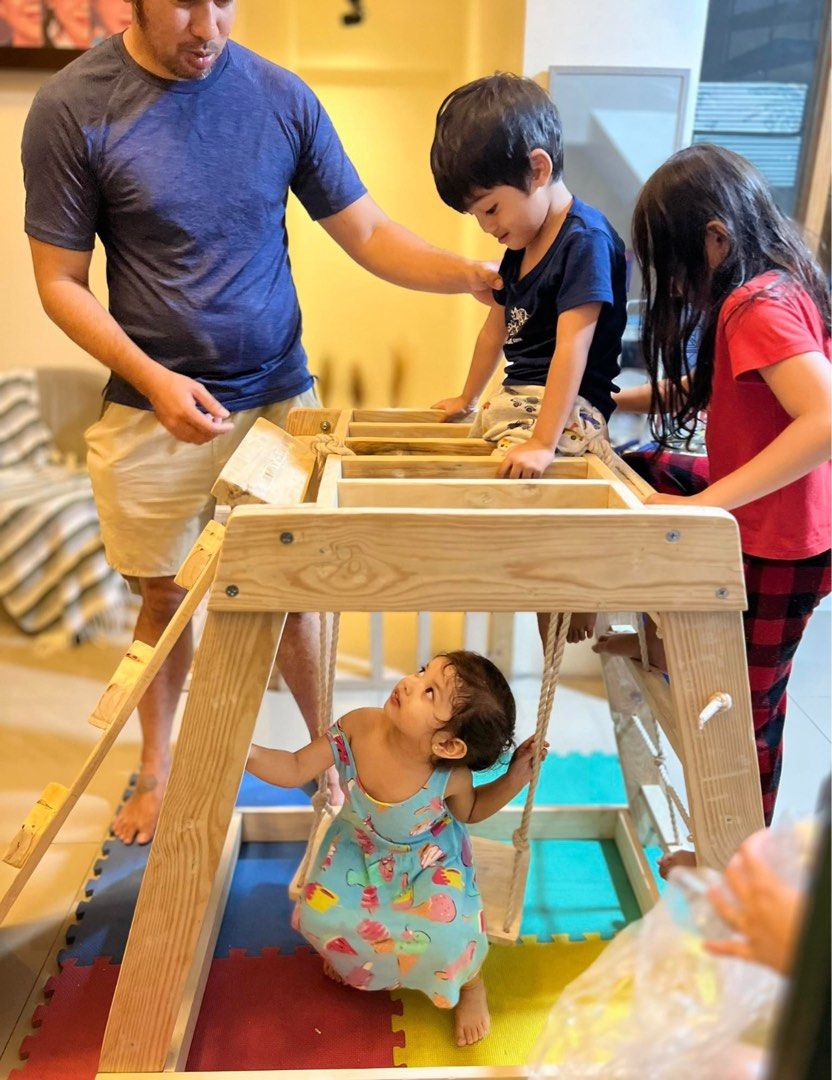 Montessori Mini Jungle Gym (Category: Infant Playtime) located in Mandaluyong City. Submitted by jenwoodworks (Listing ID 1228320028, Image 2). Description: Mini Jungle Gym. 6in1. Best for Infants to Toddler years. 3ft height and 3ft width. Guaranteed affordable but quality product! Best for limited spaces but wanted unlimited learning and fun for kids. ❤️ Few slots left for preorder..