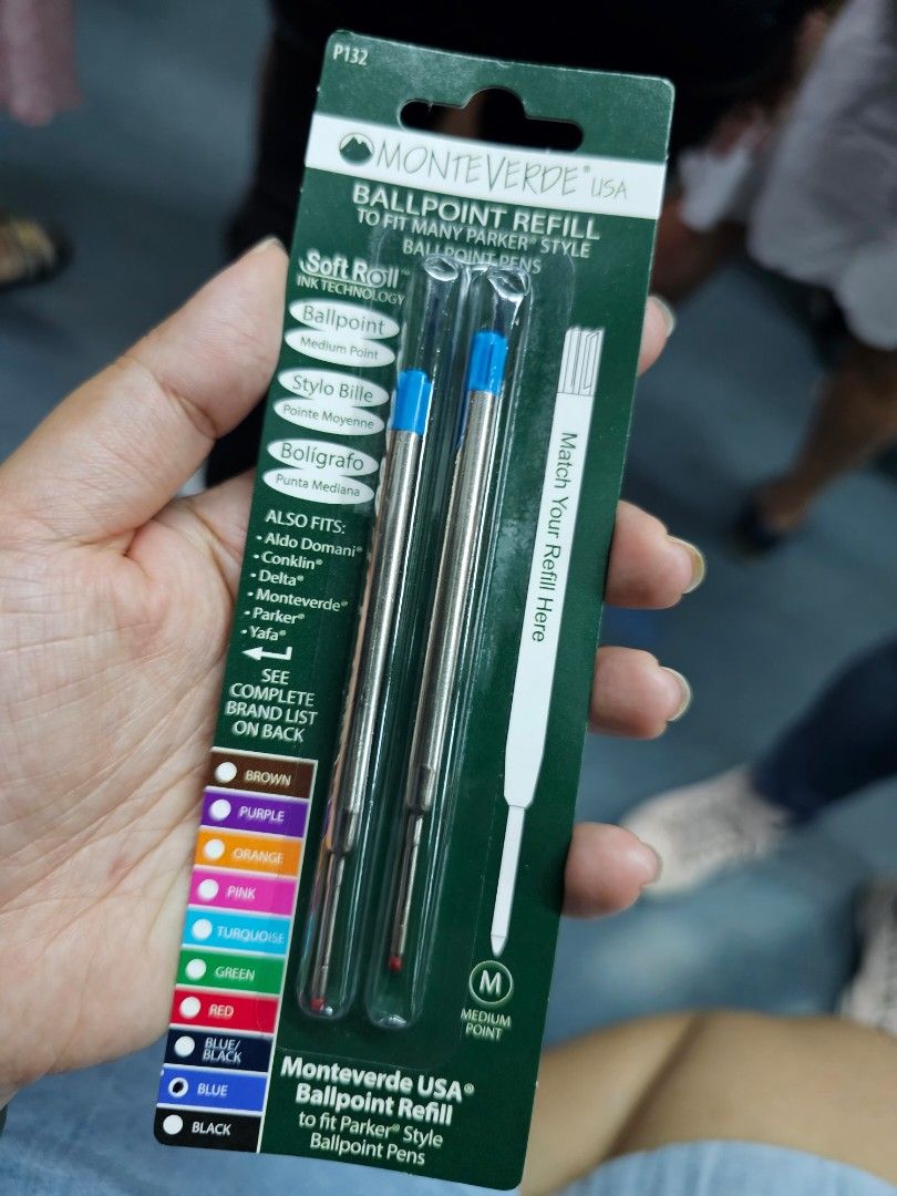 Monteverde Soft Roll Kugelschreiber-Mine Für Lamy - 6 Stück Schwarz, Mittlere Strichstärke