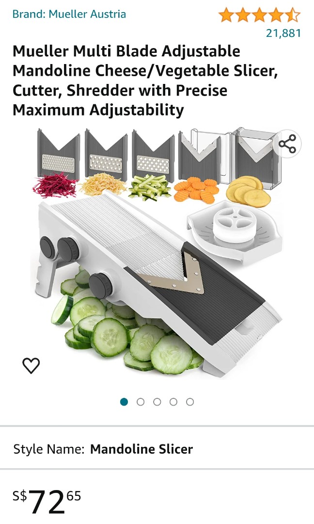 Mueller Austria Multi Blade Adjustable Mandoline Cheese/Vegetable