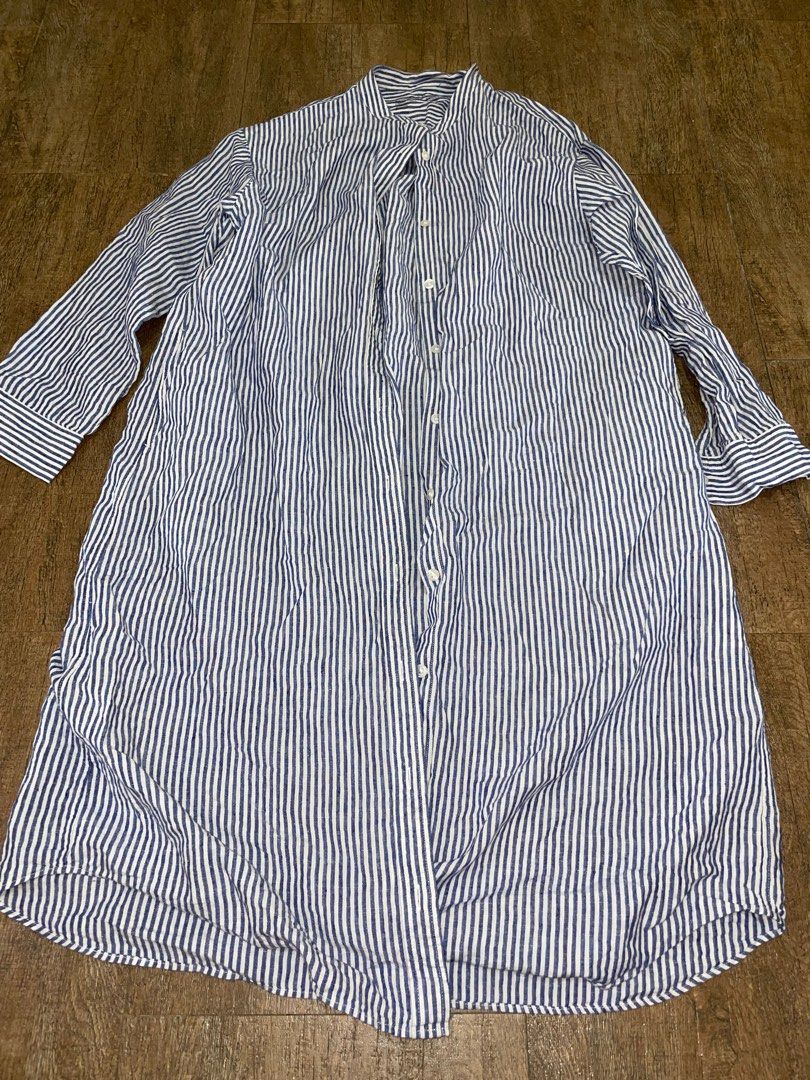 MUJI linen shirt dress, Women's Fashion, Dresses & Sets, Dresses on Carousell