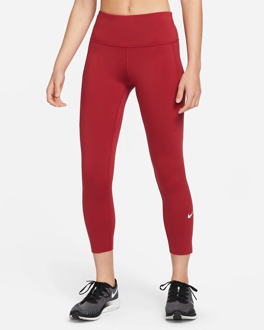 Nike Fast Tights Mid Rise Crop, Women's Fashion, Activewear on