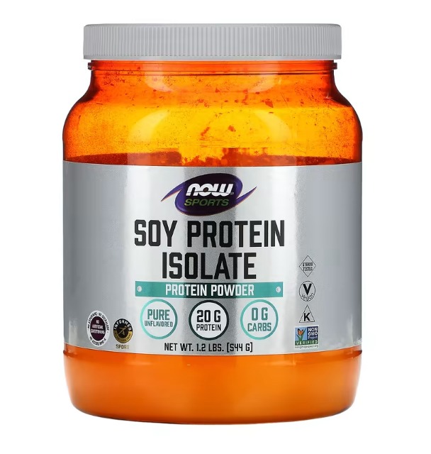 Now Sports Soy Protein Isolate / Pea Protein Powder No Dairy BCAA