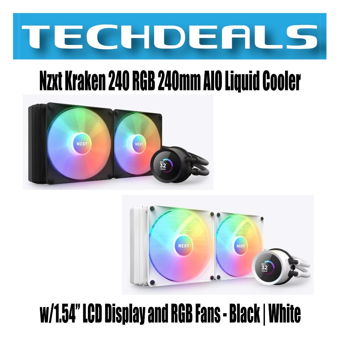 NZXT Kraken 240 RGB AIO Cooler With LCD Screen, Computers & Tech, Parts &  Accessories, Computer Parts on Carousell