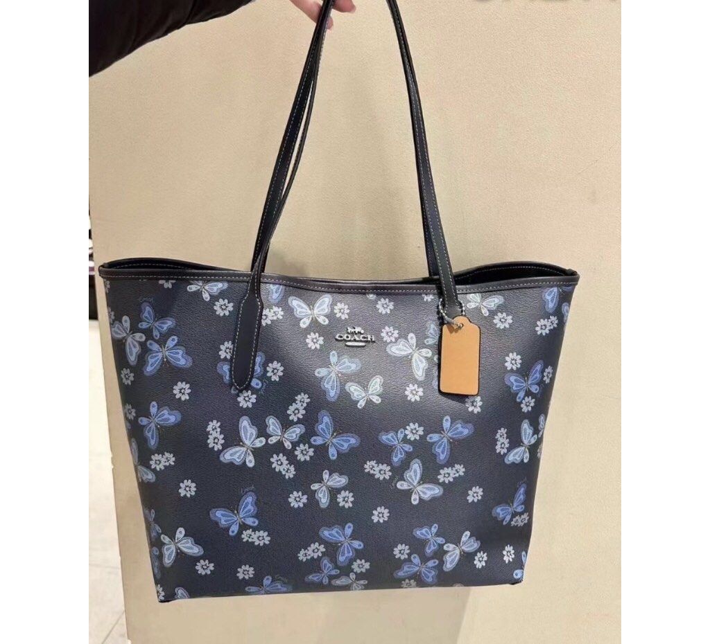 Original Coach Ole Butterfly Prints Tote Bag Luxury Bags