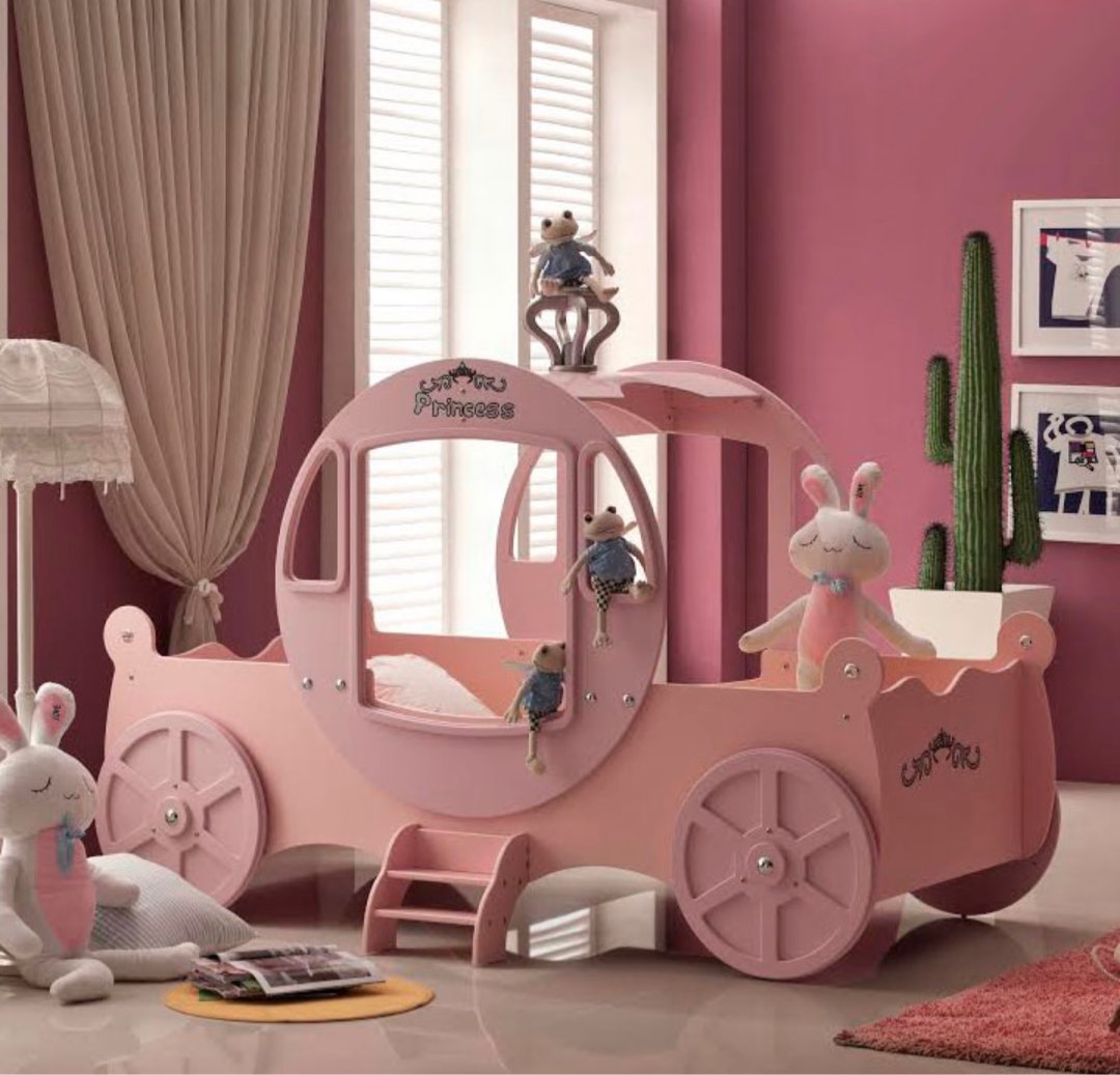 Princess Baby Sofa Cum Bed In Pink Color