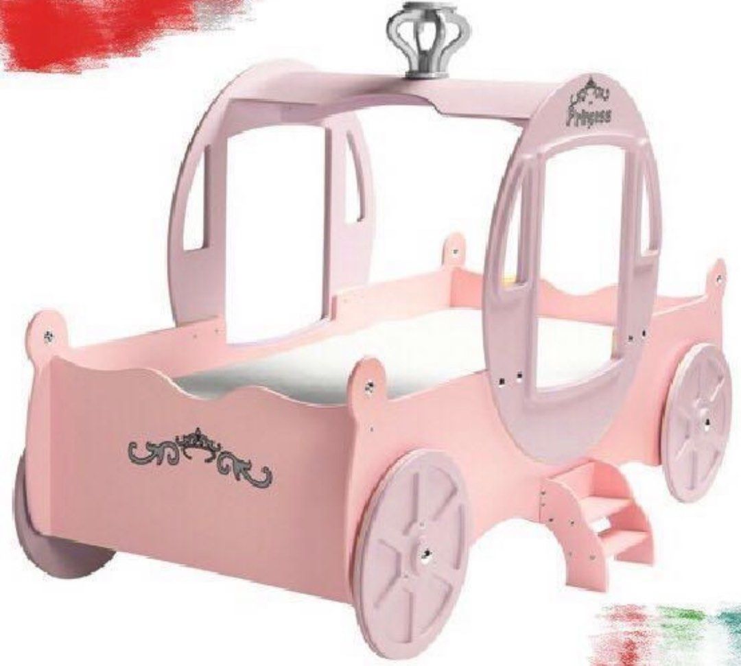 Princess Baby Sofa Cum Bed In Pink Color main image 1