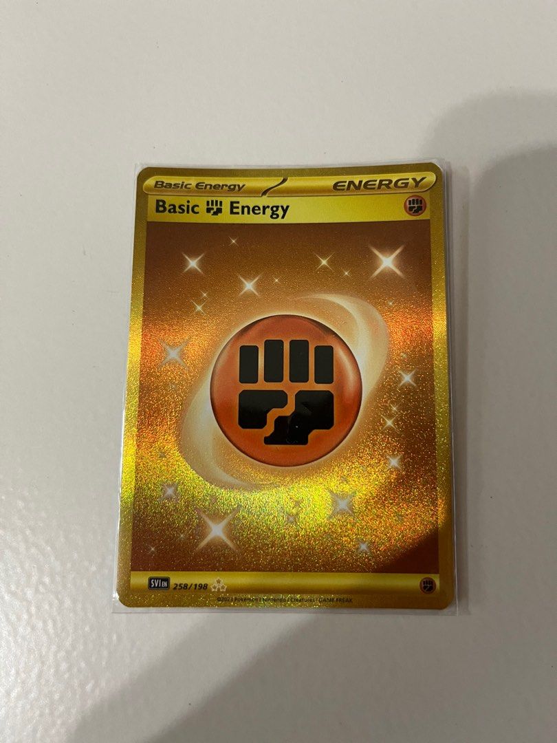 gold metal cards pokemon Basic Fighting Energy (84)| Japanese Pokemon Card main image 1