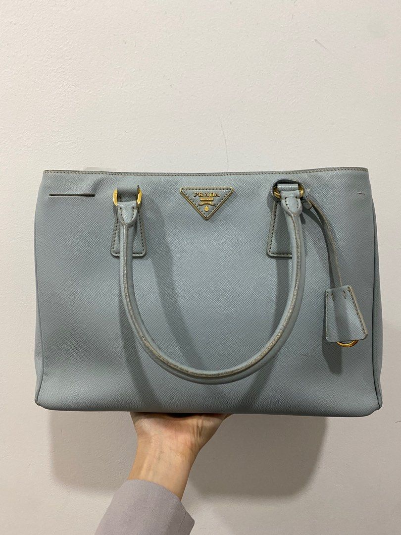Prada BN1874 in Light Blue Saffiano Luxury Bags Wallets on