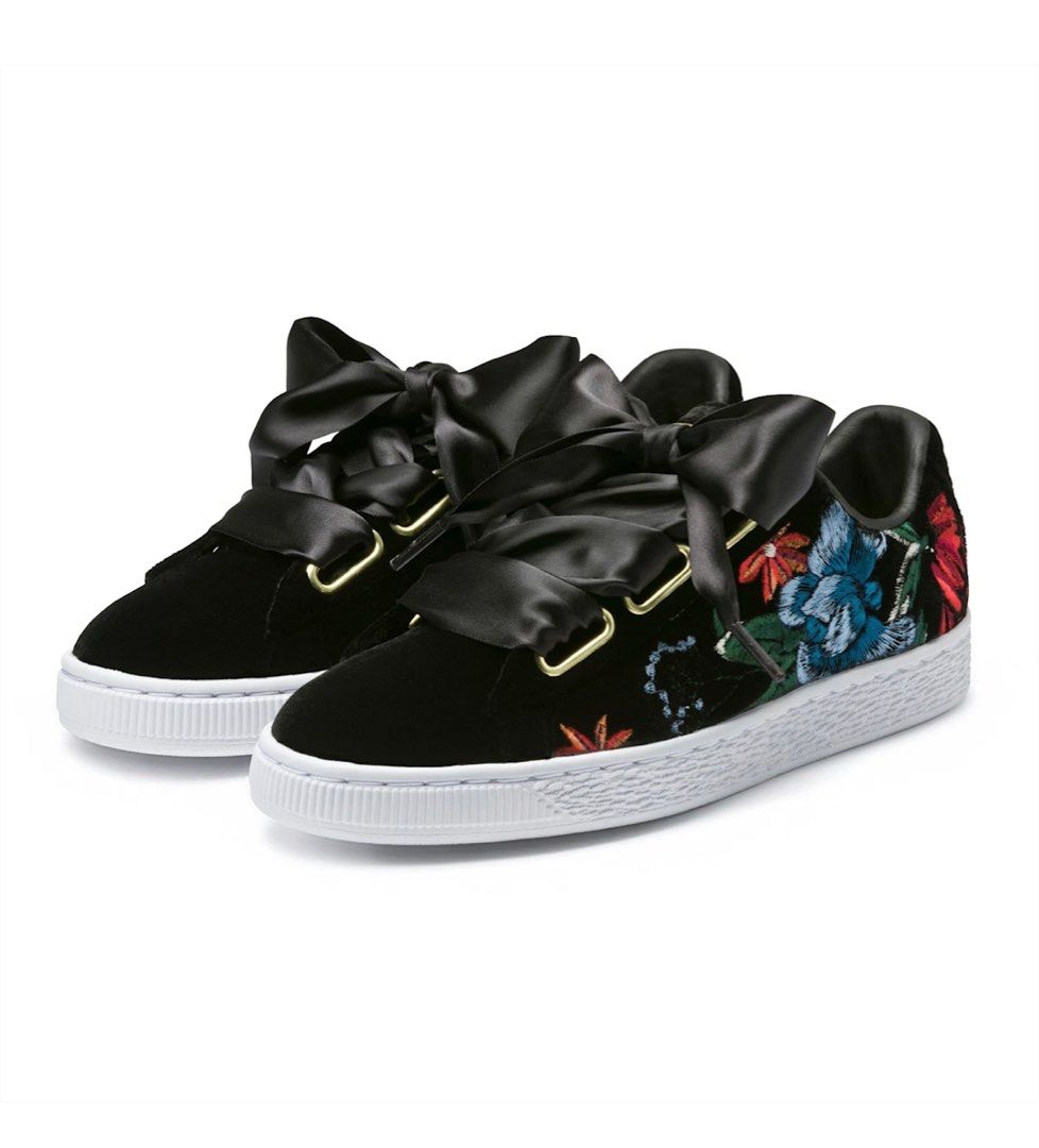 Puma Basket Heart Hyper Embroidery Women s Trainers Women s