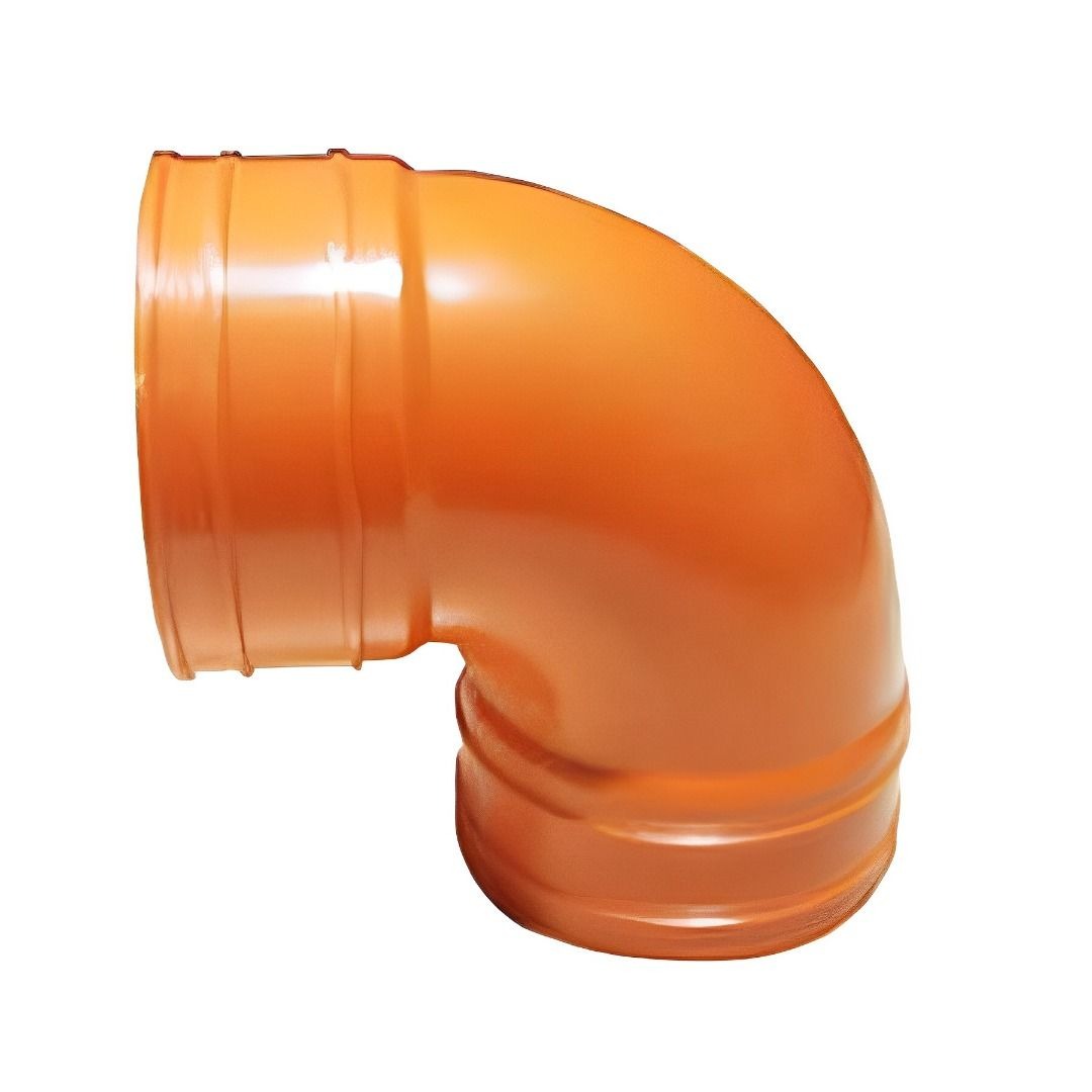 pvc elbow 90°, piping, pipe works, coupling, fittings, orange pvc