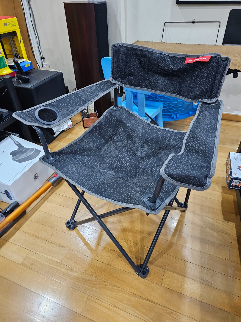Quechua Large folding chair, Sports Equipment, Hiking & Camping on