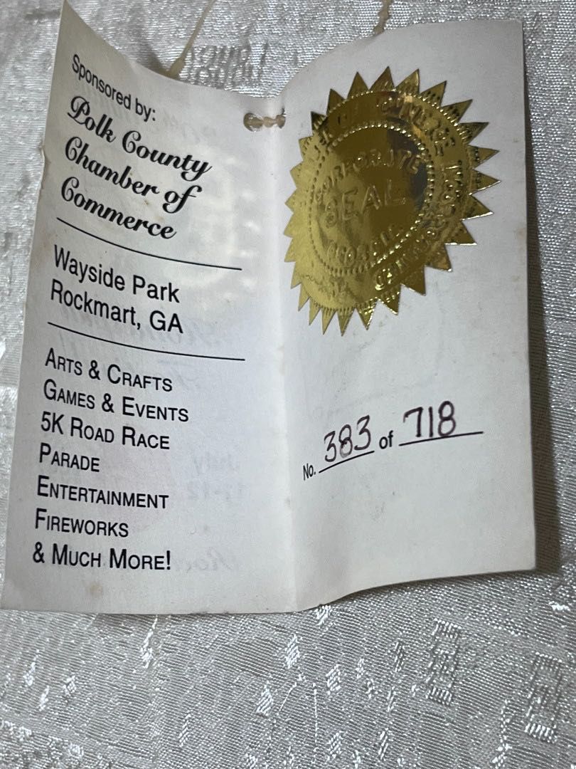 Rare Limited Edition Vintage Commemorative 20th Annual Homespun