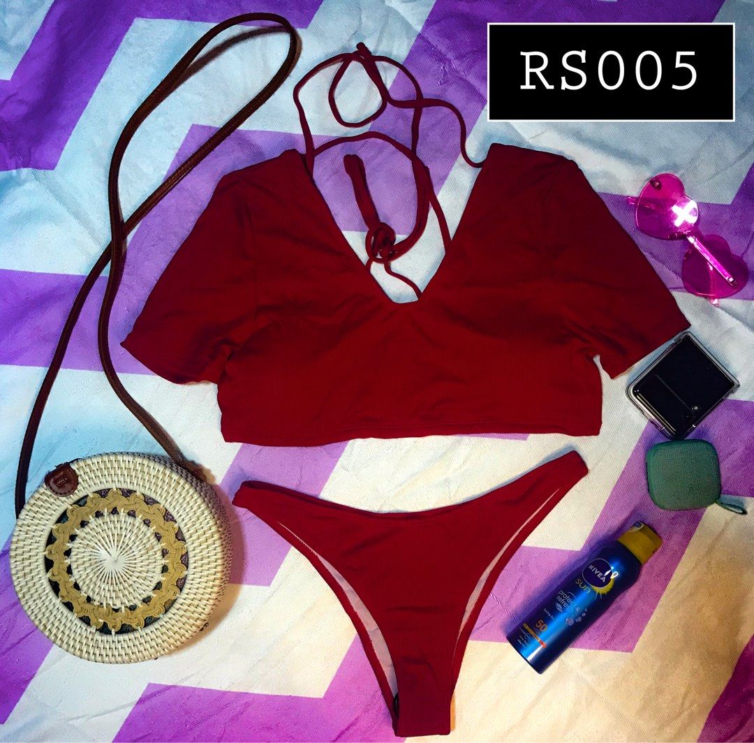 2pc string croptop bikini, Women's Fashion, Swimwear, Bikinis ...