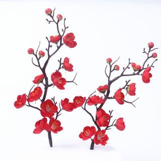 Red Plum Flowers Cake Decoration / Cake Topper