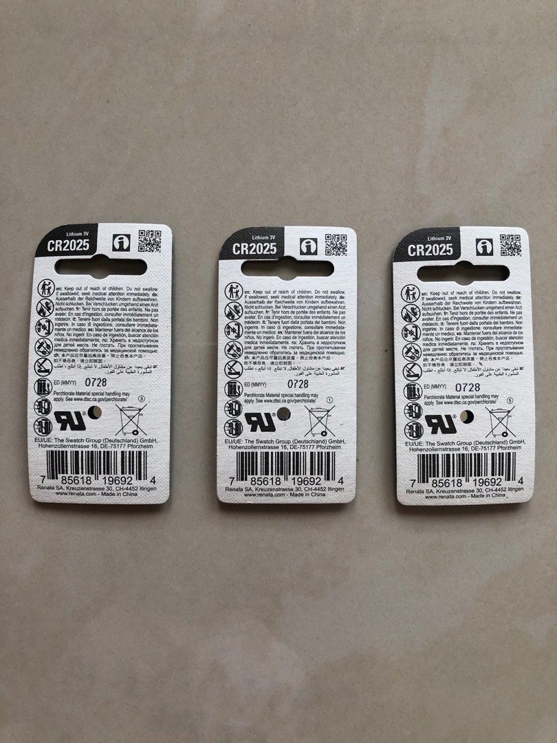 Renata CR2025 Lithium Battery, Photography, Photography Accessories ...