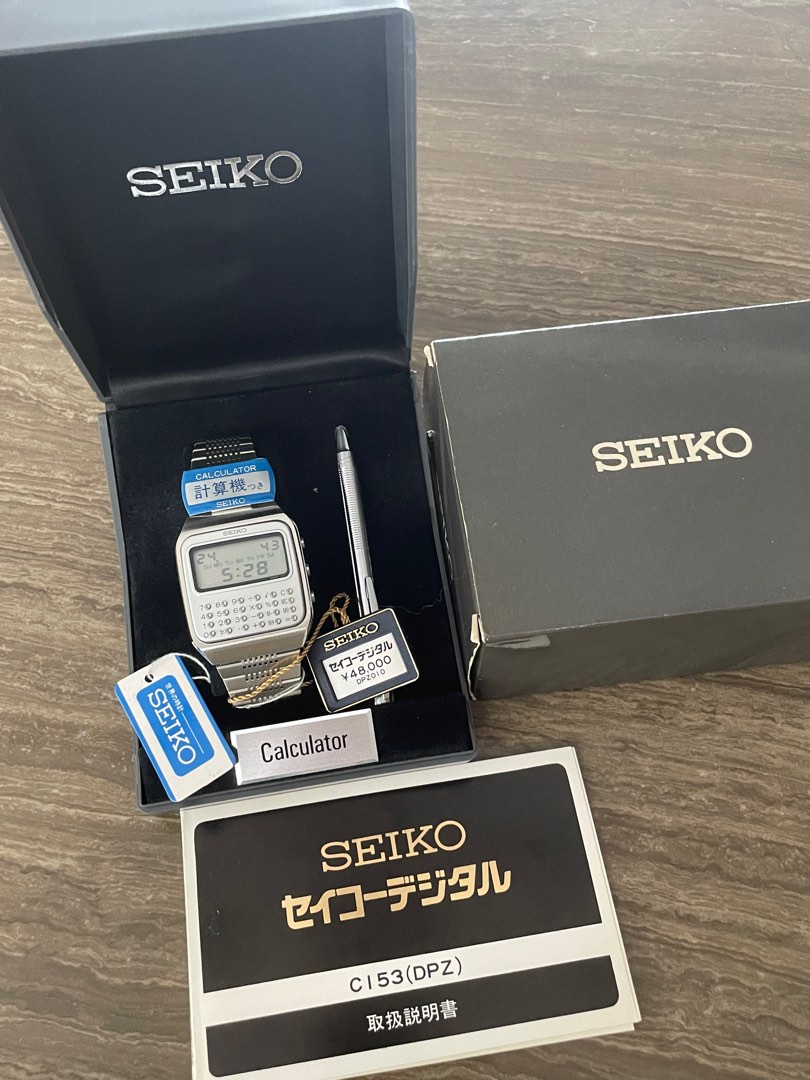 SEIKO C153 (DPZ) calculator watch, Luxury, Watches on Carousell