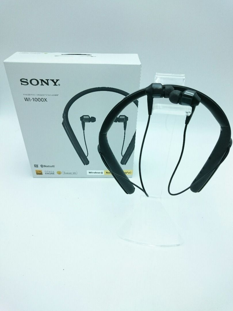 SONY 入耳式耳機/頭戴式耳機WI-1000X (B) [黑色], 音響器材, 耳機