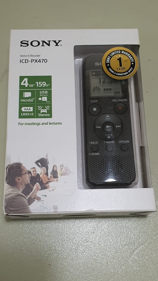 Sony ICD PX470 Digital Voice Recorder, Audio, Voice Recorders on Carousell