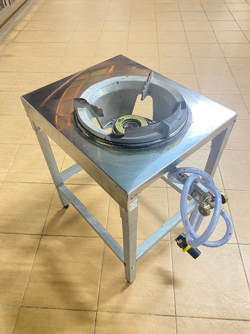 Stainless Steel Drum Stand Table With Burner, Furniture & Home Living