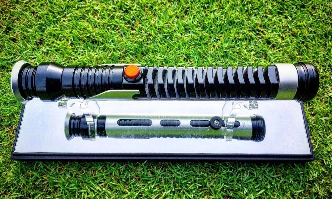 Star Wars Quigon jinn Lightsaber with stand. Quigon jinn, Hobbies