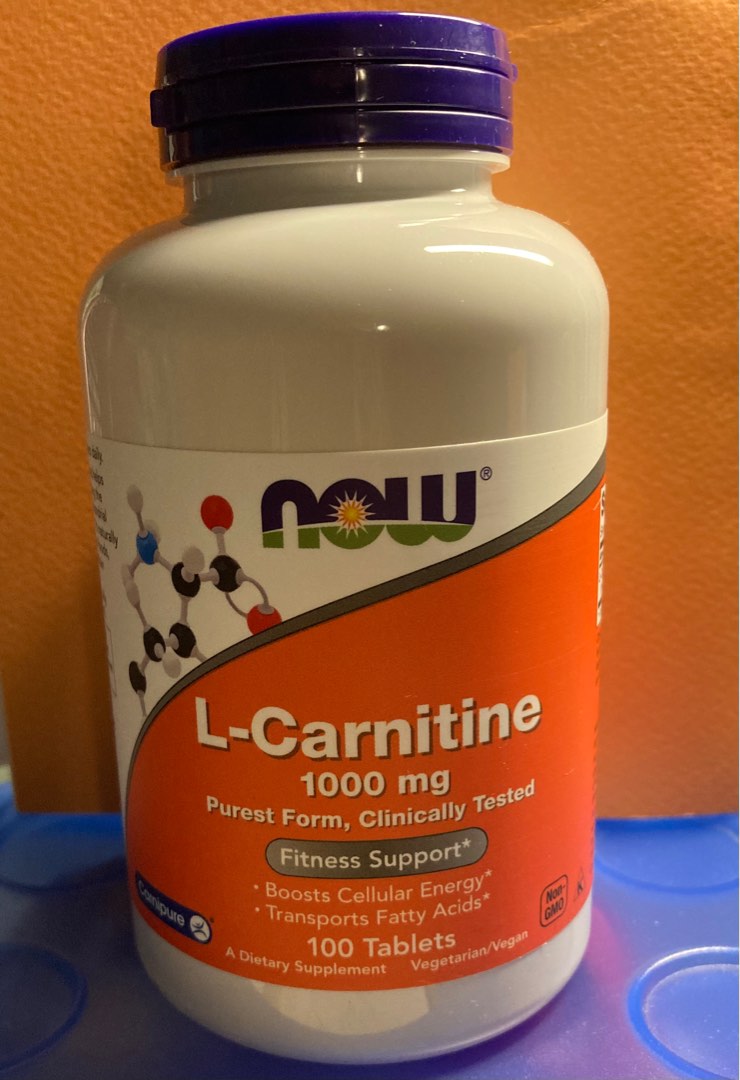 NOW Supplements, L-Carnitine 1,000 mg, Purest Form, Amino Acid, Fitness  Support* 100 Tablets