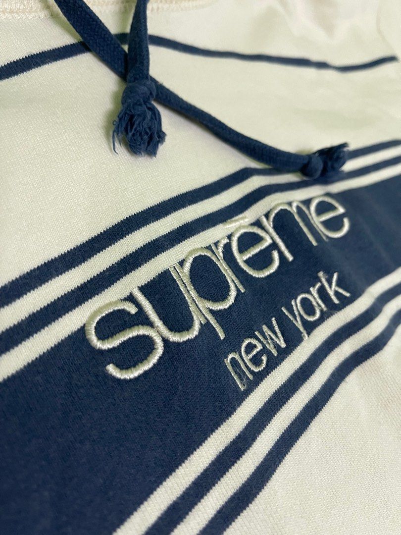 Supreme new discount york striped hoodie
